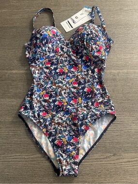 Arena Women's Bodylift Swimsuit Sibilla U Back Size 34 Navy Multicolor